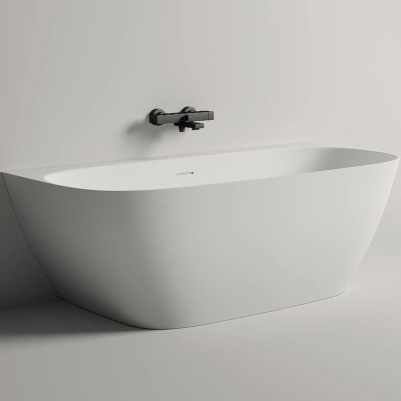 Ванна из искусственного камня Salini Sofia Wall 170х80 102512G Белая глянцевая