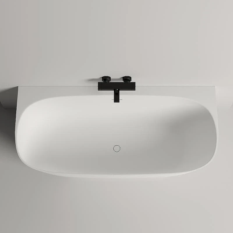 Ванна из искусственного камня Salini Sofia Wall 170х80 102512G Белая глянцевая