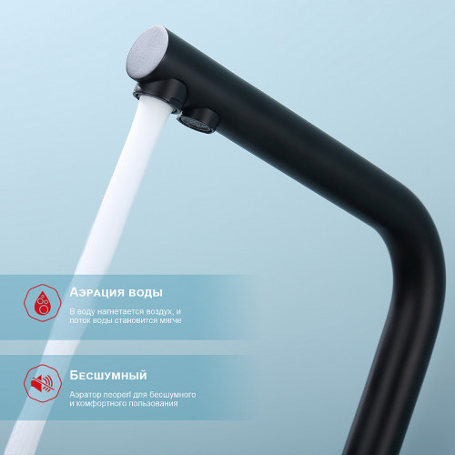 Смеситель для кухни Raglo R81.61.06 Черный матовый латунь