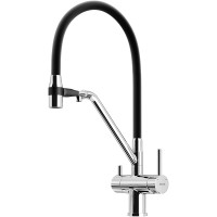 Смеситель для кухни Sancos Dora SC4003CH Хром Черный латунь