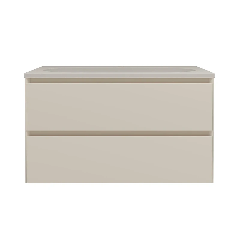Тумба под раковину Vincea Люка Софт-Тач (Luka Soft-Touch) 80 VMC-2L800MBG подвесная цвет M.Beige Soft-touch