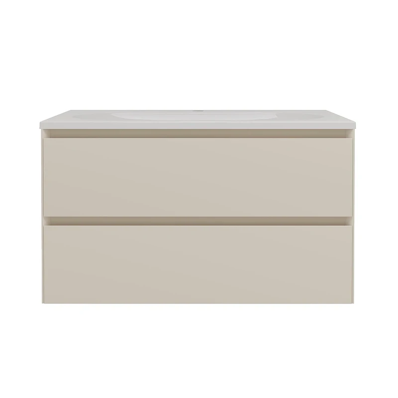 Тумба под раковину Vincea Люка Софт-Тач (Luka Soft-Touch) 80 VMC-2L800MBG подвесная цвет M.Beige Soft-touch