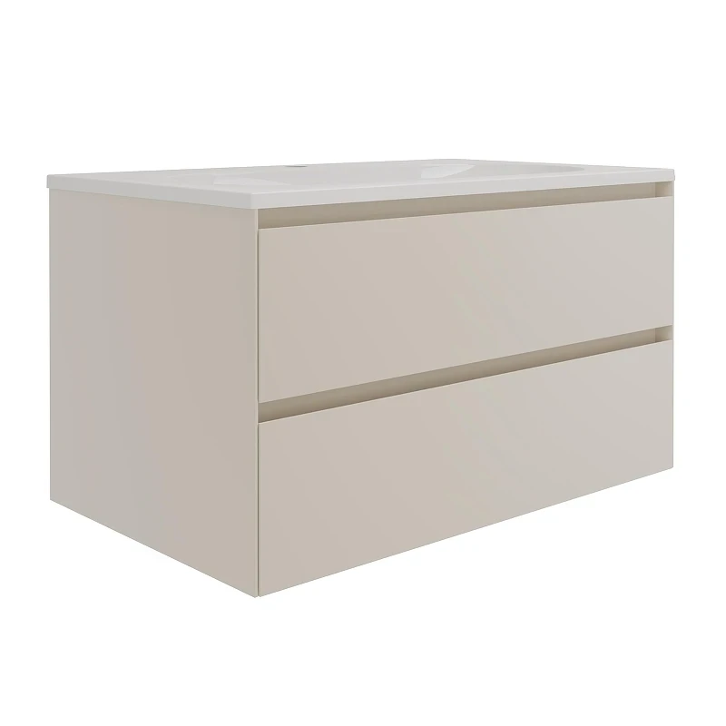 Тумба под раковину Vincea Люка Софт-Тач (Luka Soft-Touch) 80 VMC-2L800MBG подвесная цвет M.Beige Soft-touch