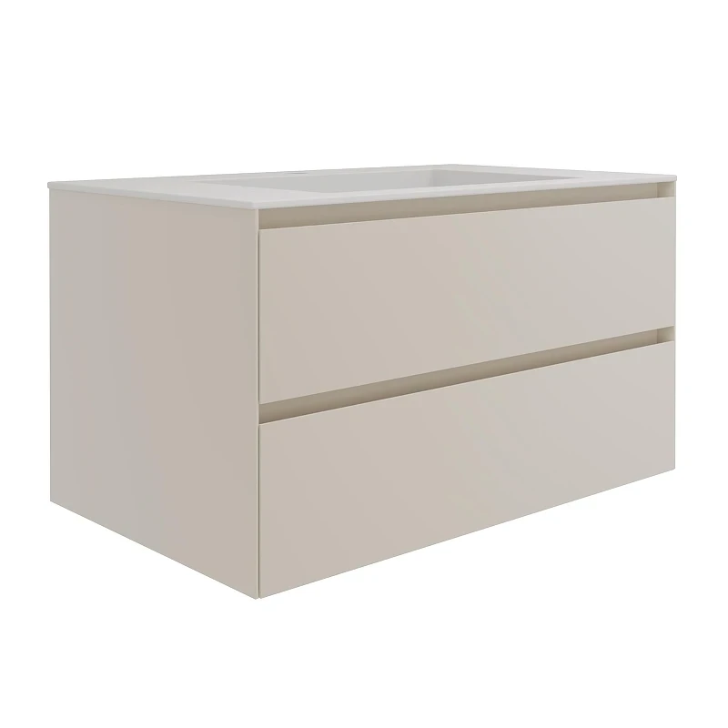 Тумба под раковину Vincea Люка Софт-Тач (Luka Soft-Touch) 80 VMC-2L800MBG подвесная цвет M.Beige Soft-touch