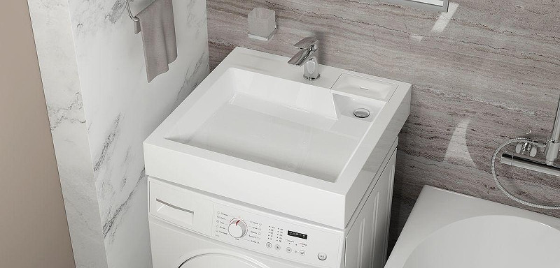 Раковина над стиральной машиной DIWO Углич 60 RnDUE-60-SB цвет Белый глянцевый