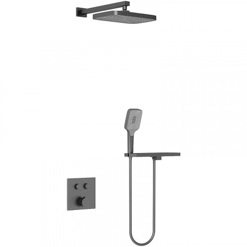 Душевая система Vincea VSFW-4211RGM Вороненая сталь латунь встраиваемый