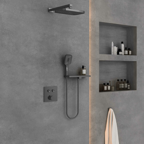 Душевая система Vincea VSFW-4211RGM Вороненая сталь латунь встраиваемый