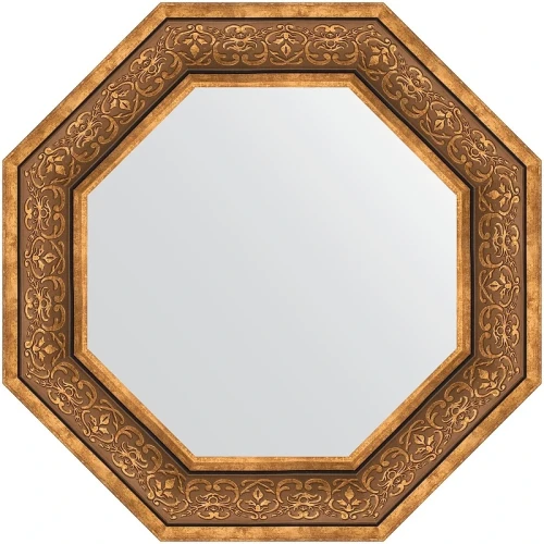Зеркало Evoform Octagon 64х64 BY 7376 в багетной раме - Вензель бронзовый 101 мм стекло