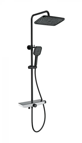 Душевая система Wonzon & Woghand WW-B3098-A-MB с термостатом цвет Черный матовый