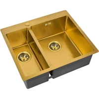 Кухонная мойка ZorG PVD Bronze 59 SZR-59-2-51-R BRONZE Бронза нержавеющая сталь встраиваемый