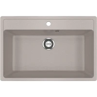 Кухонная мойка Ulgran Classic U-600-302 Песочная искусственный камень (литьевой мрамор) встраиваемый