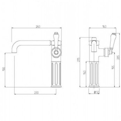 Смеситель для кухни Migliore Ermitage 25008 Золото латунь на столешницу
