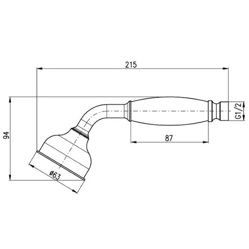 Ручной душ Rav Slezak KS0017SM Бронза