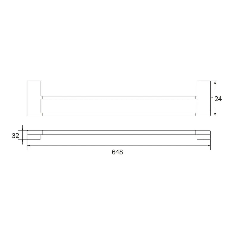 Полотенцедержатель Rose RG18T RG1827T двойной цвет Пепельный