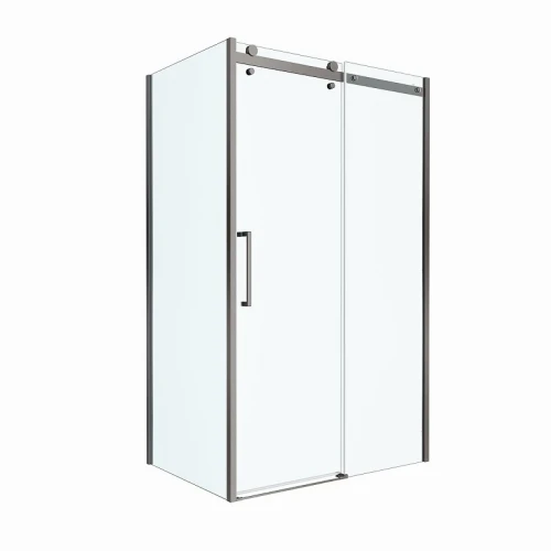 Душевой уголок BelBagno Marino 2 110x80 MARINO-2-AH-1-110/80-C-GM профиль Оружейная сталь стекло прозрачное