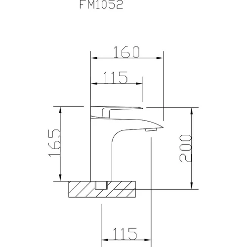 Смеситель для раковины Fmark FM1052 цвет Хром