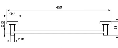 Полотенцедержатель Ideal Standard IOM A9117AA Хром