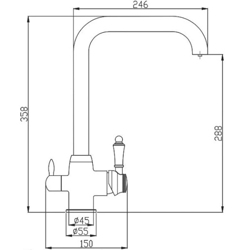 Смеситель для кухни ZorG Steel Hammer SH725CR Хром