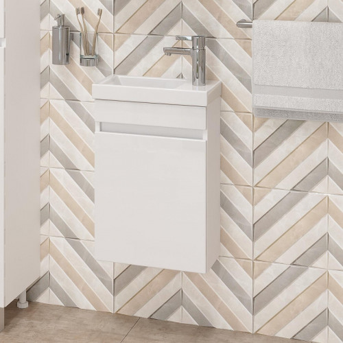 Тумба под раковину Onika Милтон 40 R 104007 подвесная цвет Белый