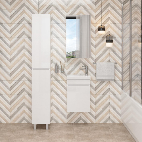 Тумба под раковину Onika Милтон 40 R 104007 подвесная цвет Белый