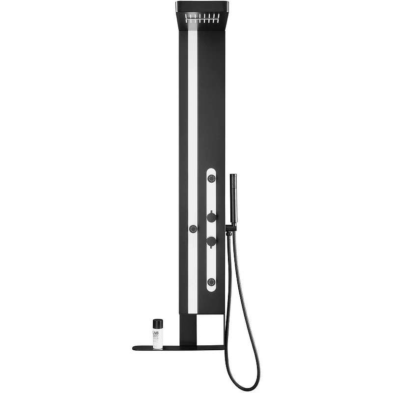 Душевая панель Black&White Gravity GR027 027000 с гидромассажем Черная матовая Белая матовая