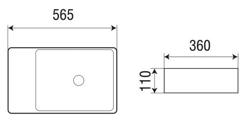 Раковина WeltWasser Elbach 2263 56 10000004574 Белый глянец фаянс накладная