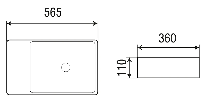Раковина WeltWasser Elbach 2263 56 10000004574 Белый глянец фаянс накладная