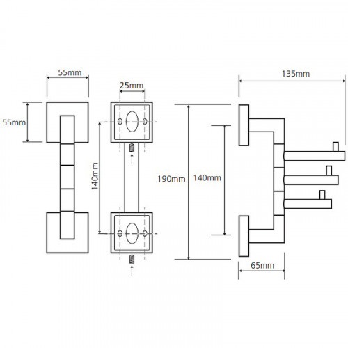 Тройной крючок Bemeta Beta 132206072 Хром