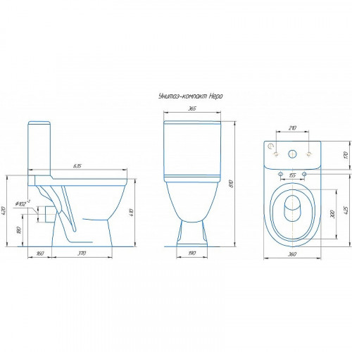 Унитаз компакт Rosa Неро Люкс 4620008196022 Белый с бачком и сиденьем Микролифт