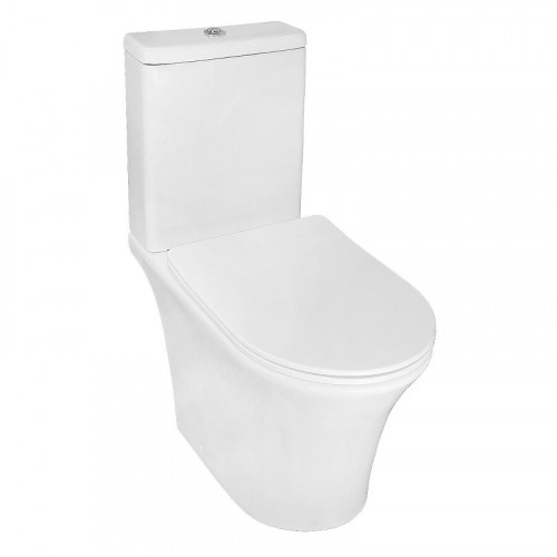 Унитаз компакт Azario Vois AZ-1343В цвет Белый с бачком и сиденьем Микролифт