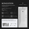 Чугунная ванна Vinsent Veron Kingston 180x80 VKN1808050H/VH0012GM цвет Белый с квадратными ручками оружейная сталь