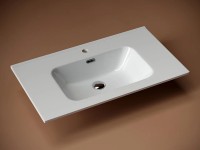 Раковина Ceramicanova Element 80 CN7005 Белая фарфор полувстраиваемая