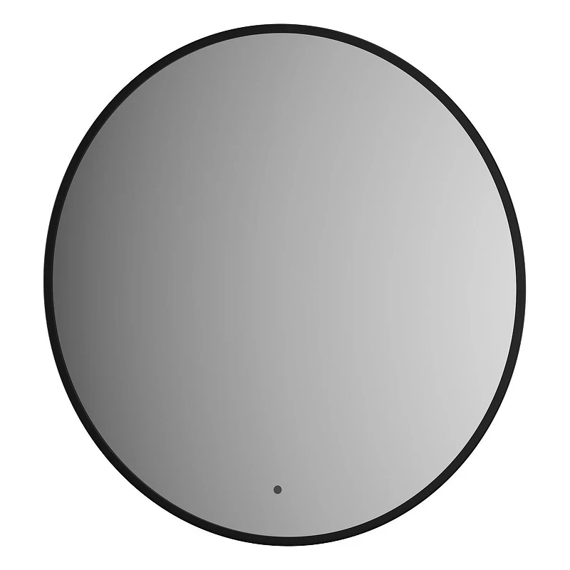 Зеркало Defesto Aura 60х60 DF 2983R с подсветкой 15W-4500K/ИК - выключатель/Нейтральный белый свет/Черная рама