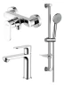 Комплект смесителей Aquatek Альфа AQ1931CR цвет Хром