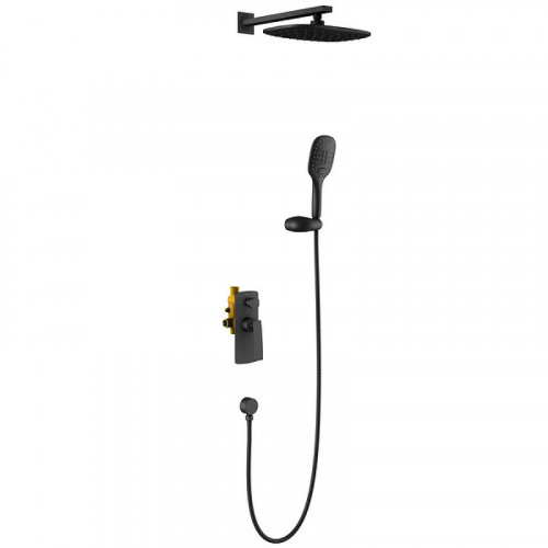 Душевая система Timo Helmi  SX-4069/03SM Черная латунь встраиваемый