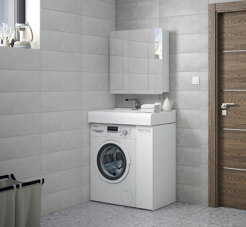 Тумба под раковину Corozo Лео 80 SD-00000782 Белая МДФ / ЛДСП