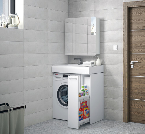 Тумба под раковину Corozo Лео 80 SD-00000782 Белая МДФ / ЛДСП