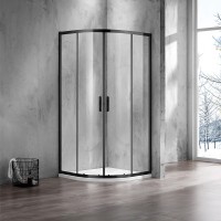 Душевой уголок Azario Milton 90х90 AZ-ND2142 900 профиль Черный стекло прозрачное
