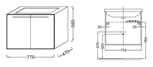 Тумба под раковину Jacob Delafon Struktura 77 EB1281-E16 цвет Ореховое дерево