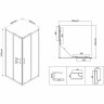 Душевой уголок Vincea City 80х80 VSS-5CT800CL профиль Хром стекло прозрачное