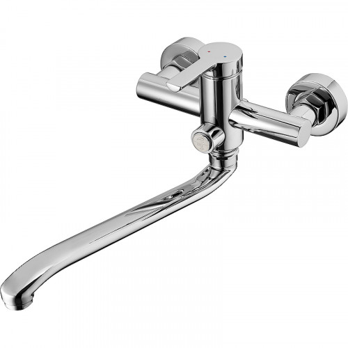 Смеситель для ванны Swedbe Diana 1055 универсальный Хром латунь на стену