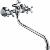 Смеситель для ванны Haiba HB2208-2 универсальный Хром на стену
