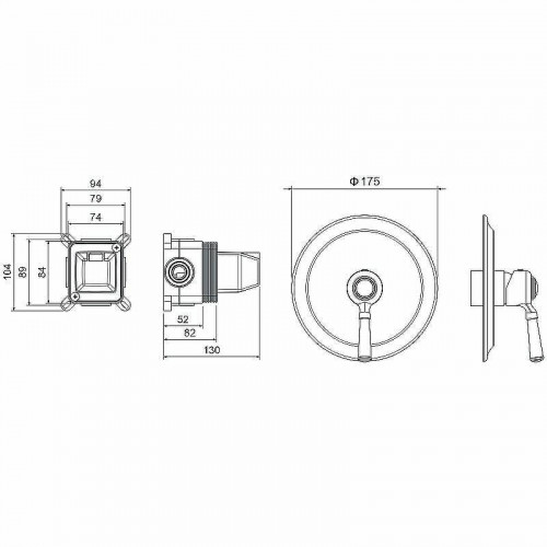 Смеситель для душа Aquatek Классик AQ1566PG Полированное золото