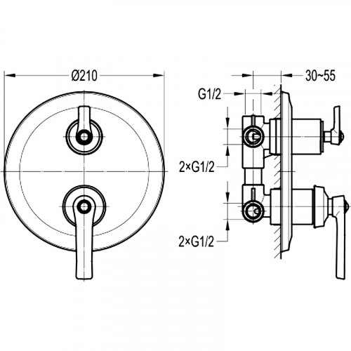 Смеситель для душа Swedbe Terracotta Art 2518 Терракота