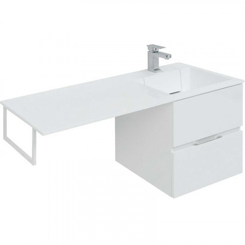 Тумба под раковину Aquanet Алвита 120 R 243660 подвесная Белая МДФ / ЛДСП