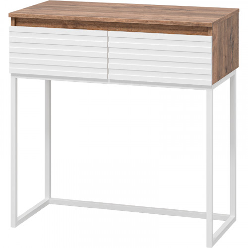 Тумба Brevita Dakota 80 DAK-019080-19-012Я Белая матовая Дуб Галифакс олово МДФ / ЛДСП