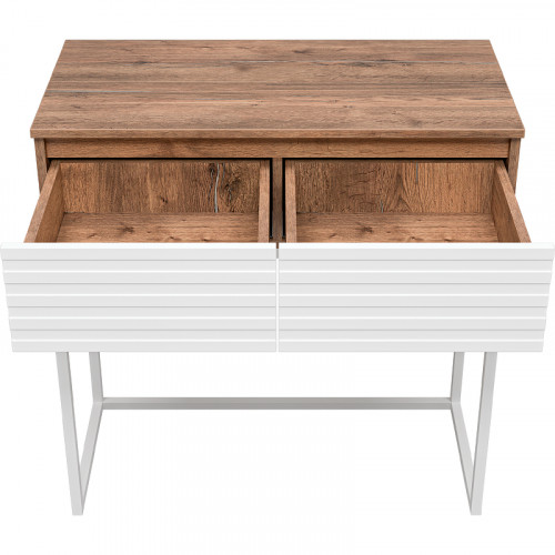Тумба Brevita Dakota 80 DAK-019080-19-012Я Белая матовая Дуб Галифакс олово МДФ / ЛДСП