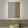 Зеркало Defesto Glow 60х80 DF 2517R с подсветкой 25W-3000К/с фацетом/ИК - выключатель/Теплый белый свет