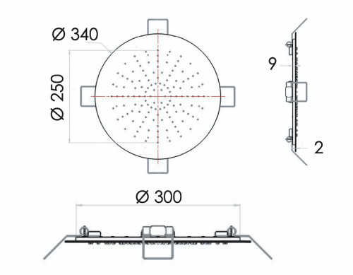 Верхний душ Remer 357EFM34BO цвет Белый матовый