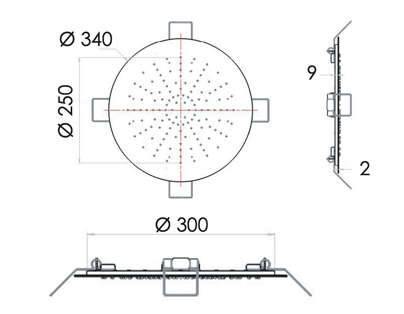 Верхний душ Remer 357EFM34BO цвет Белый матовый